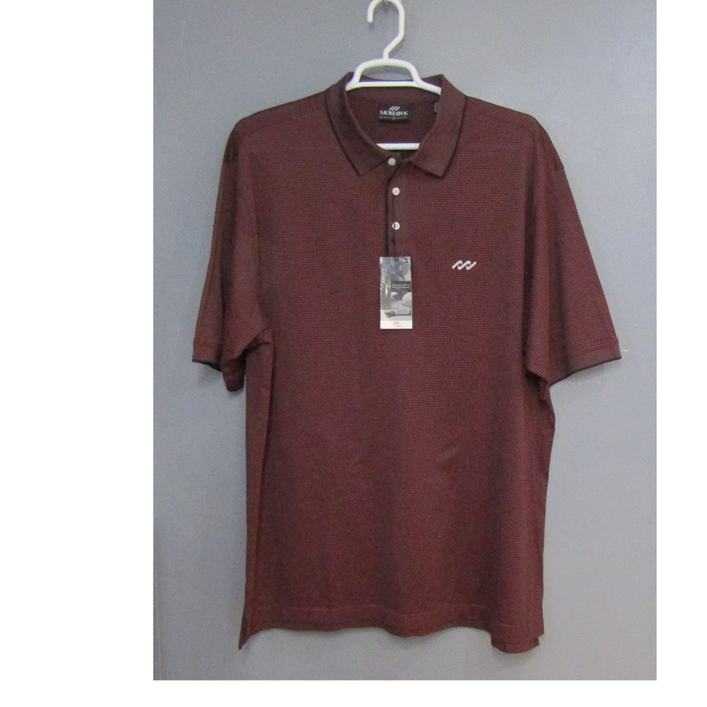 NEW Mohawk Red Black Gray Polo Shirt Size XL